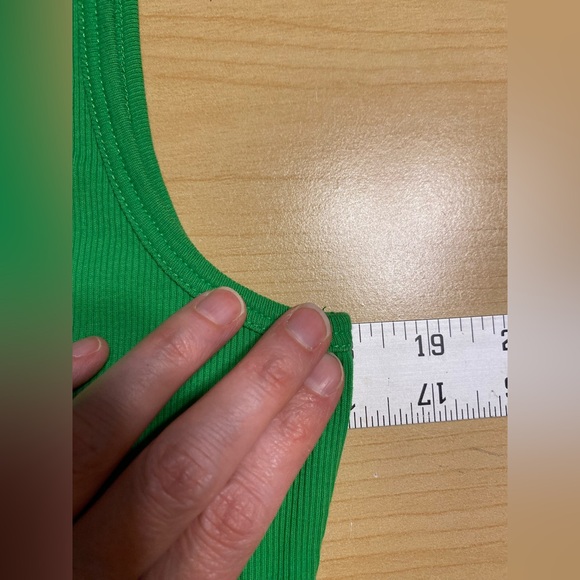 Y2K Lauren Ralph Lauren Embroidered Logo Ribbed Knit Tank Top Vintage Green LG - Picture 5 of 5